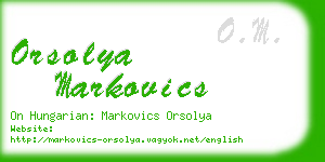 orsolya markovics business card